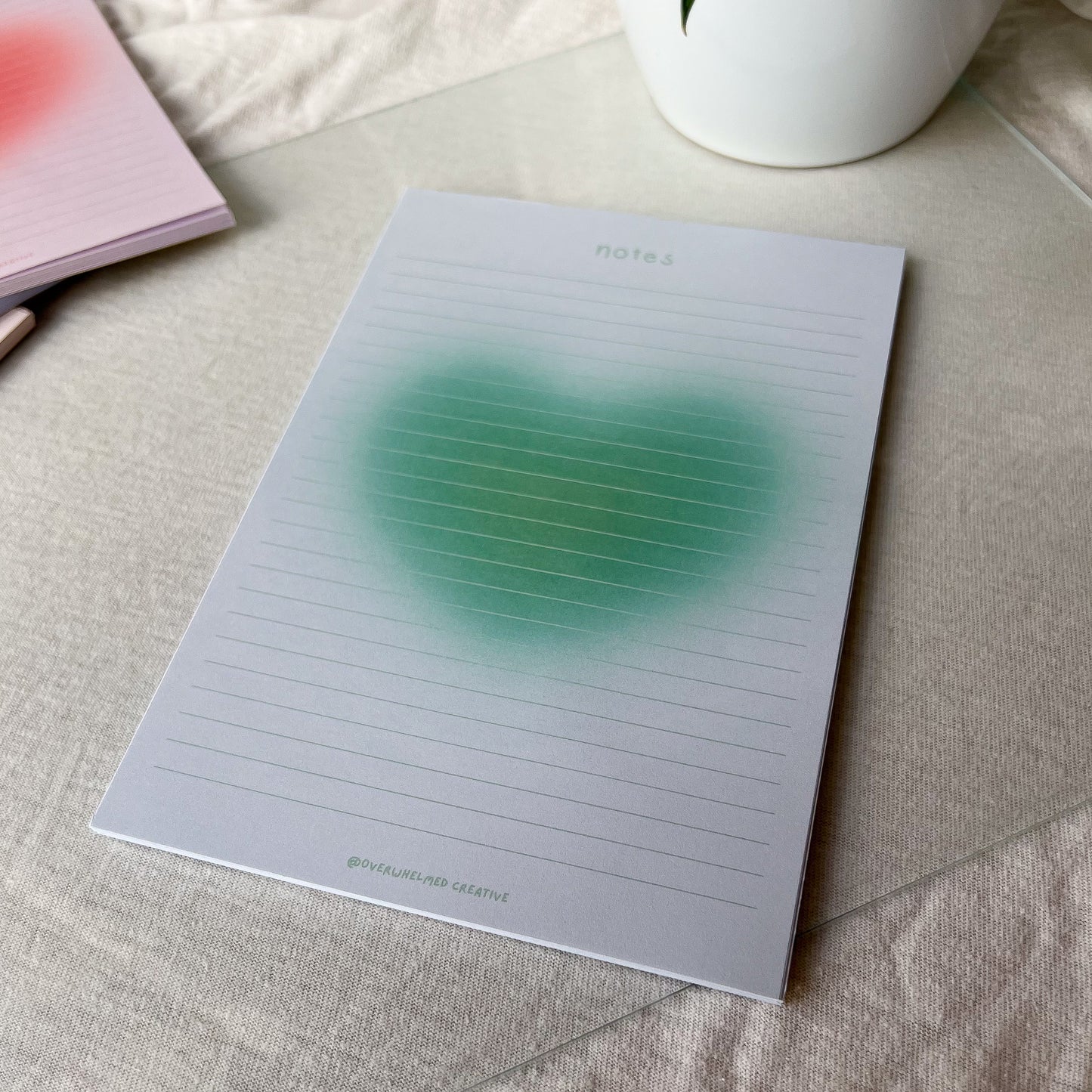 Heart Aura Notepad, Lined